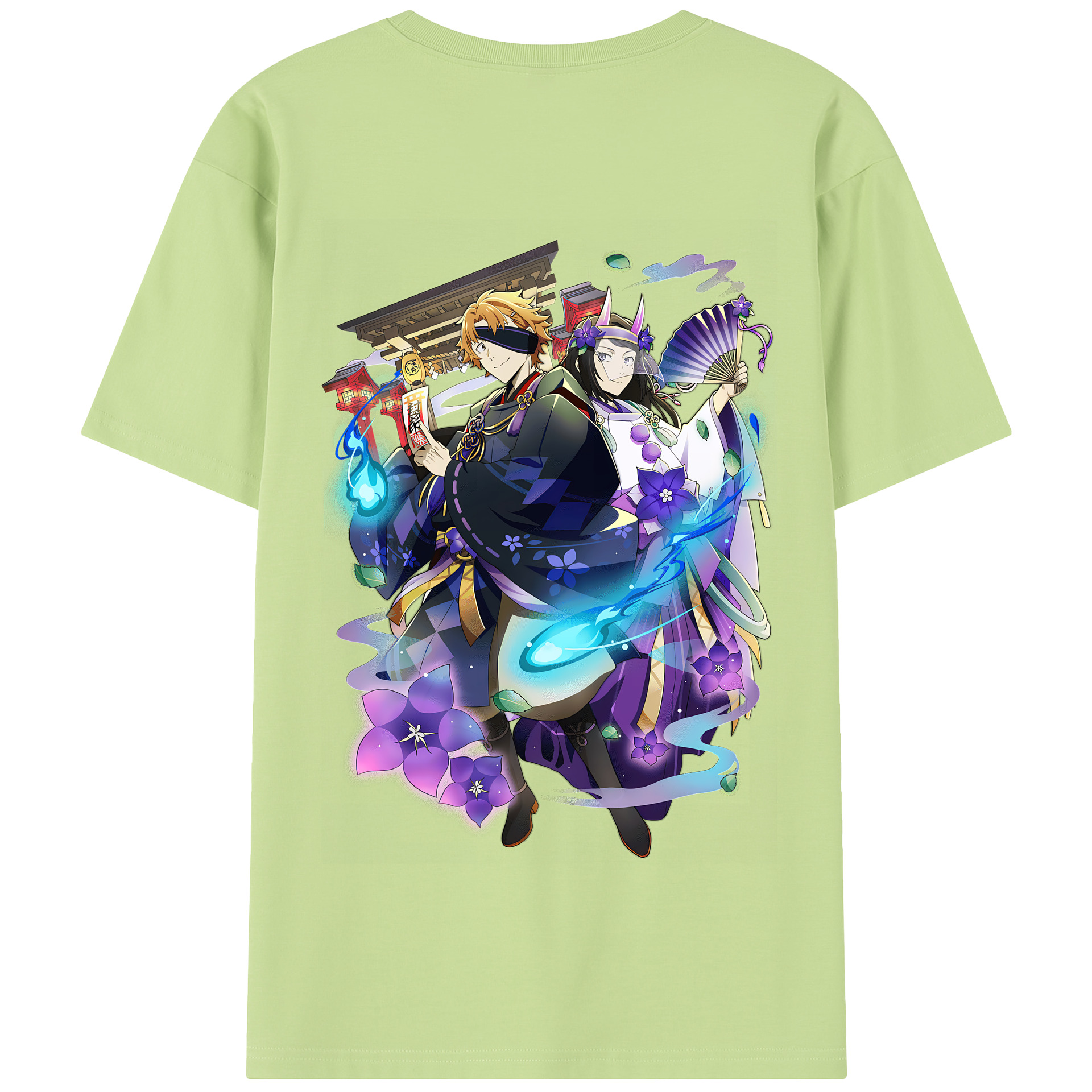 （画像用） 文豪ストレイドッグス Bungo Stray Dogs 綿100％半袖Tシャツ（背面プリント）